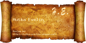 Hutka Evelin névjegykártya